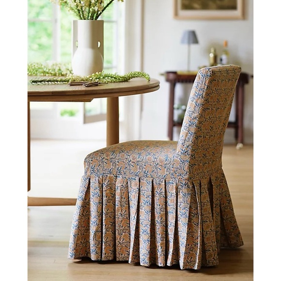 Anthropologie Other - Anthropologie Layla Floral Printer Chair Slip Cover Magnolia New